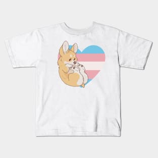 Transgender Pride Corgi Kids T-Shirt